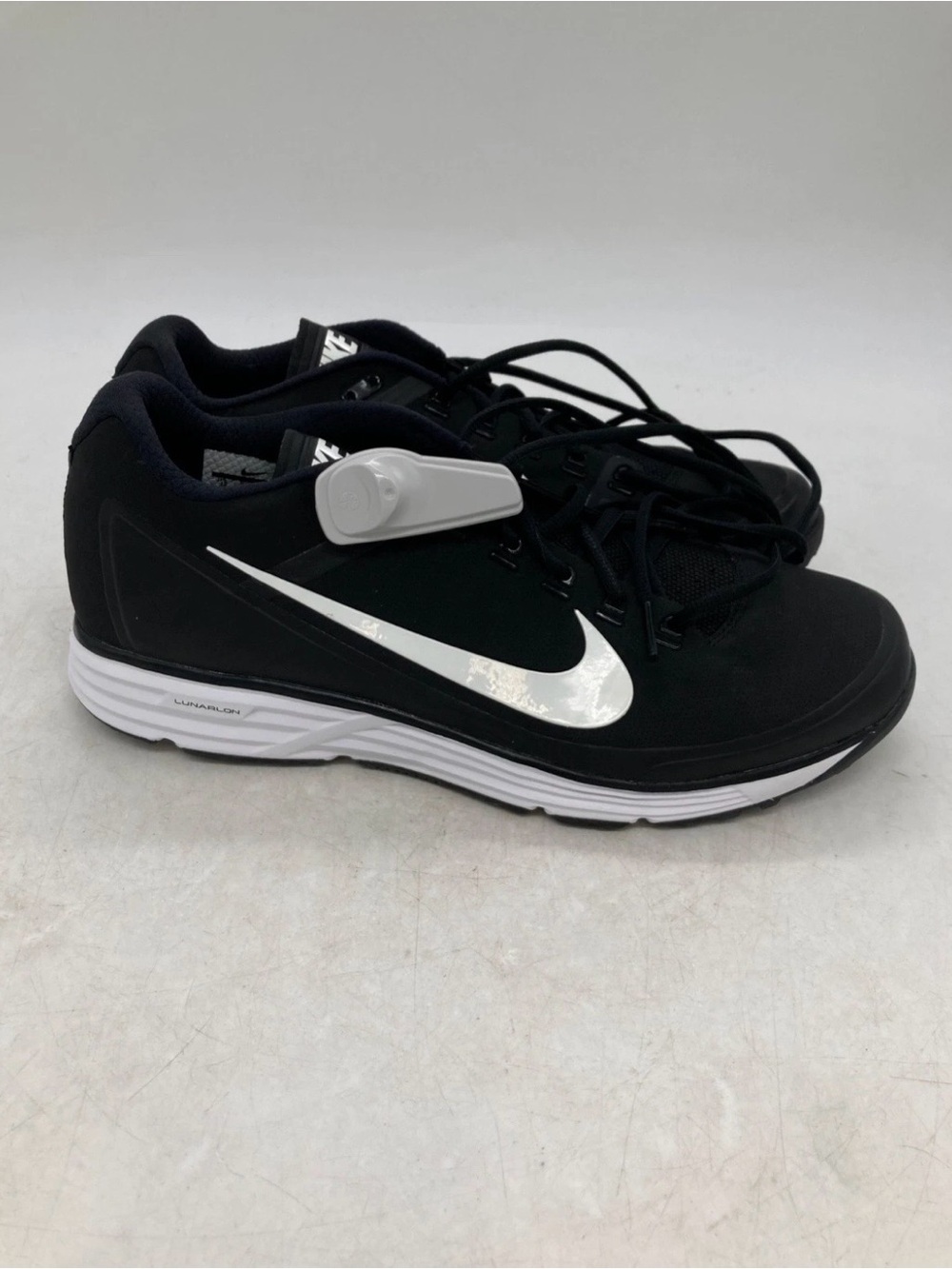 Nike Lunar Men's Black Running Shoes with White Swoosh